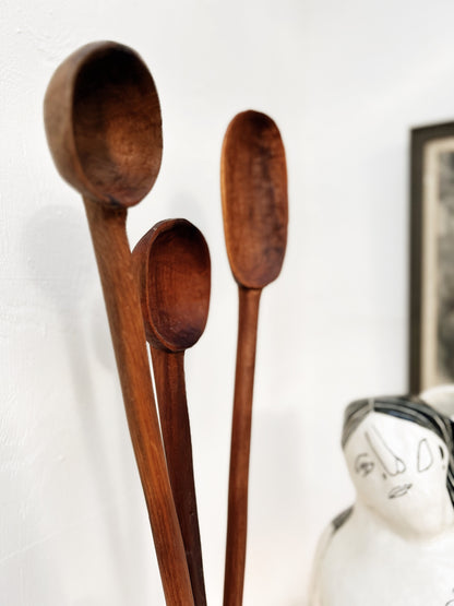 Oversized Primitive  Wood Ladle