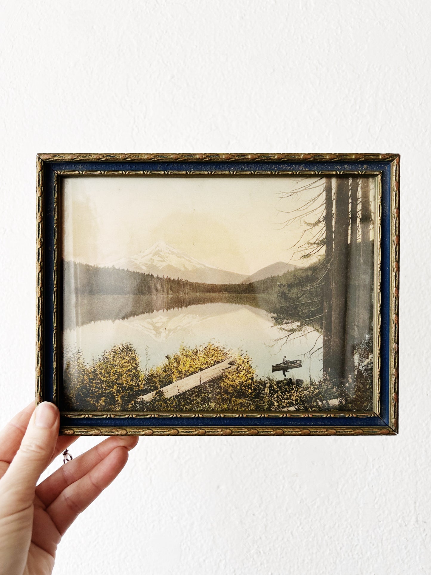 Antique Hand Tint Mount Hood Litho