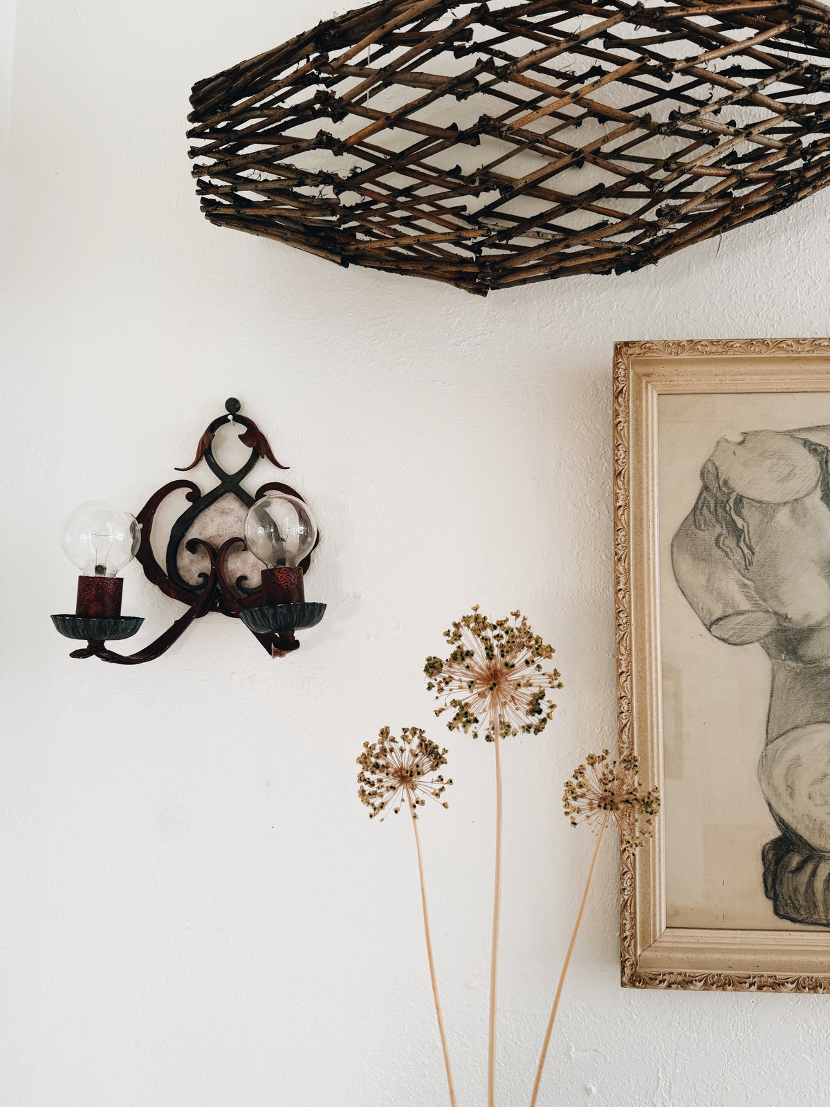 Vintage German Tole Sconce