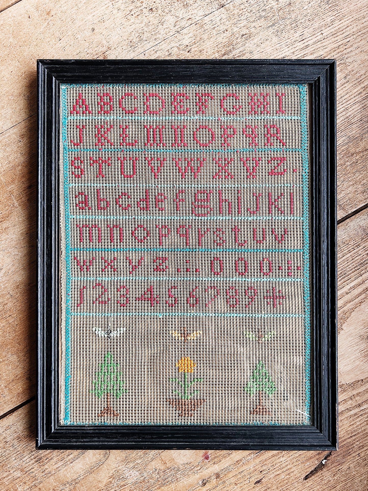Antique Needlepoint Sampler