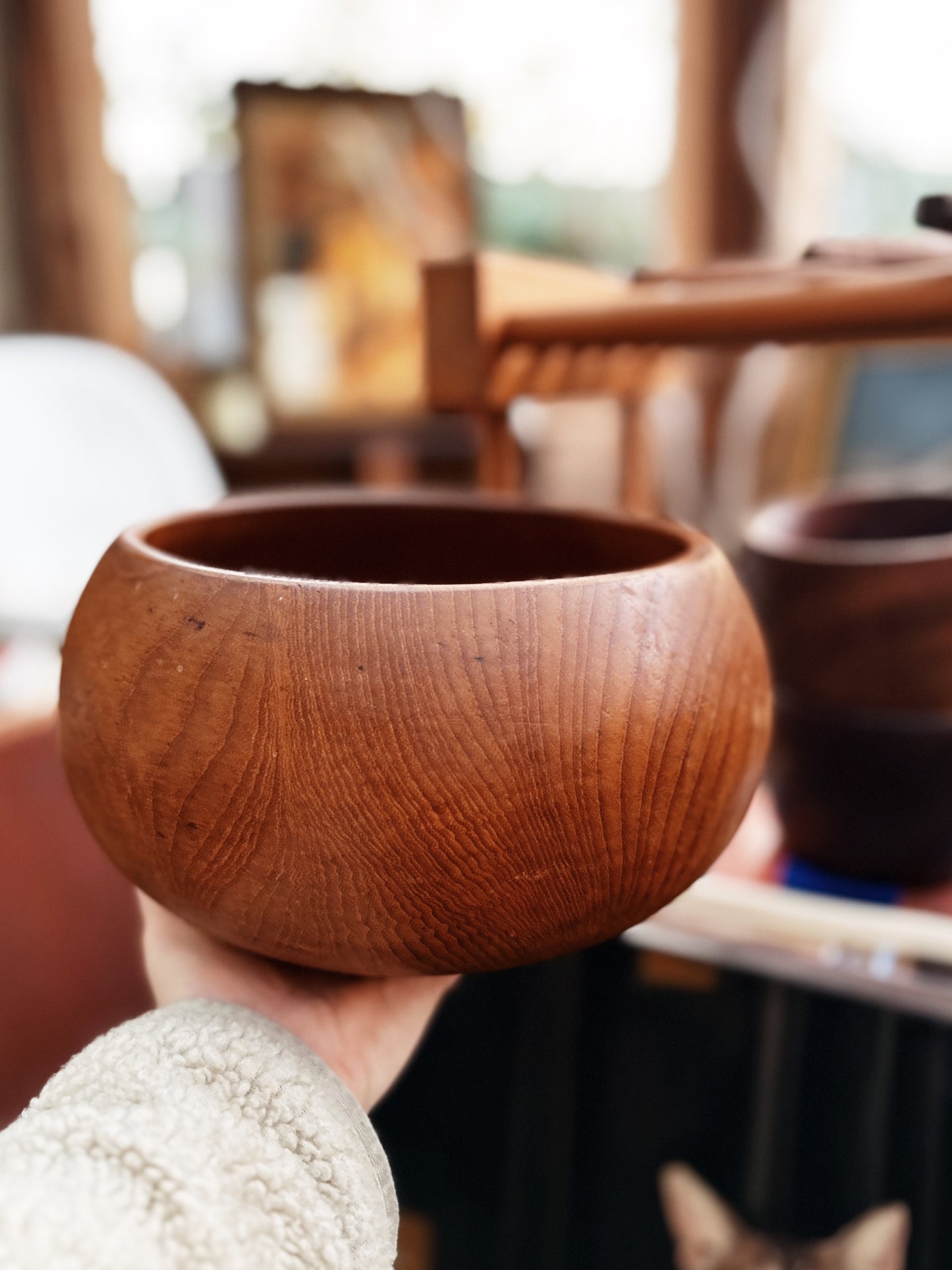 Mid Century Teak Bun Bowl