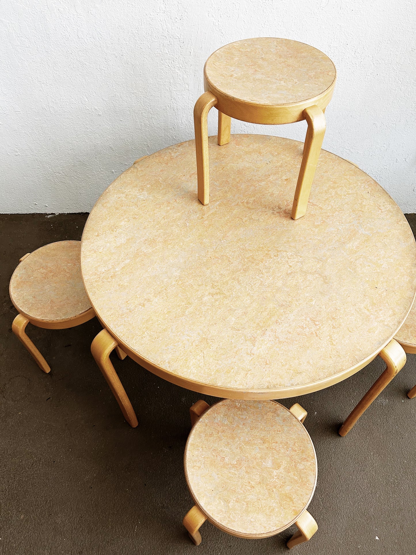 Vintage Magnus Olesen Kids Table and Stools Denmark