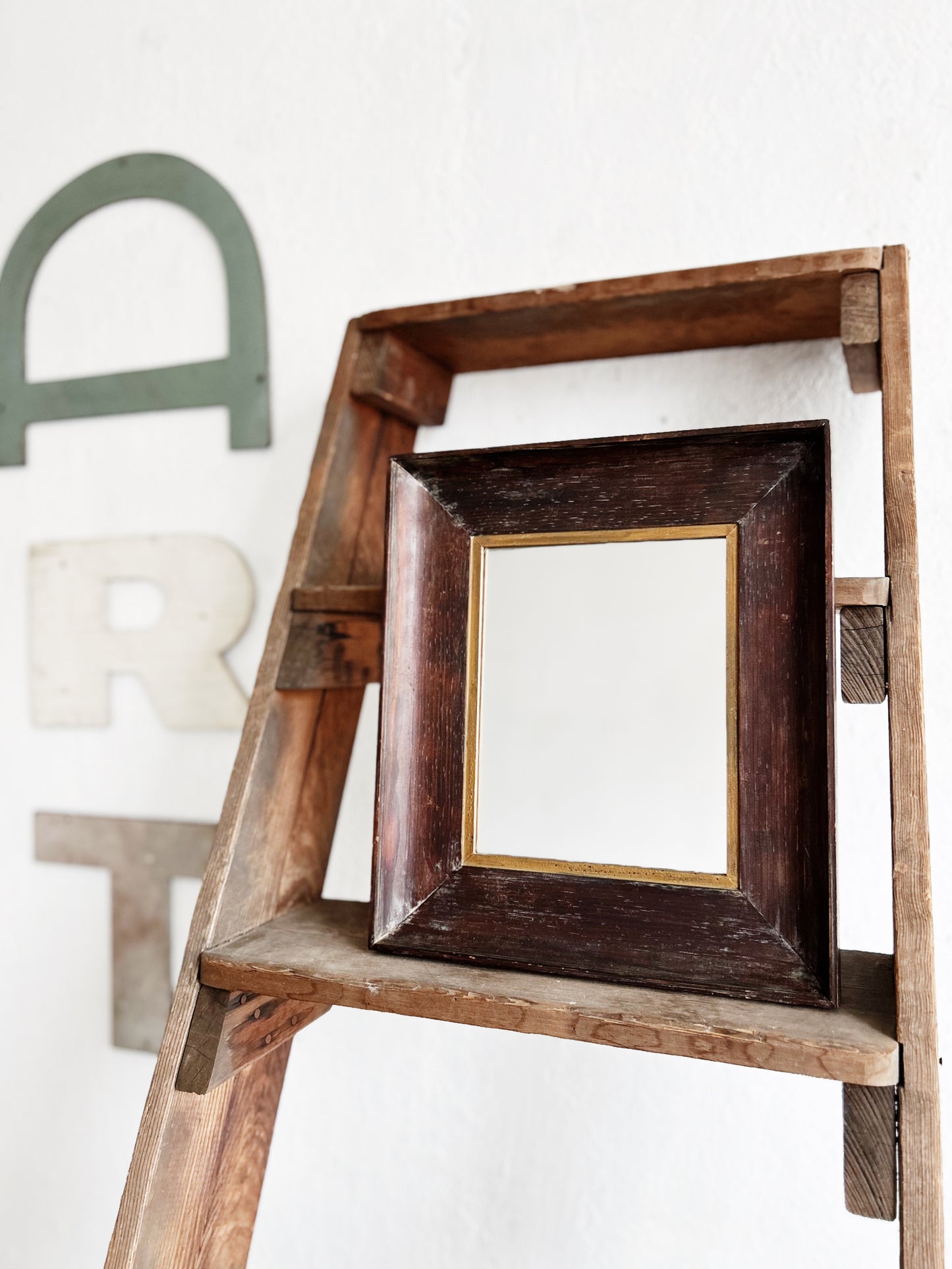 Antique Wood Mirror