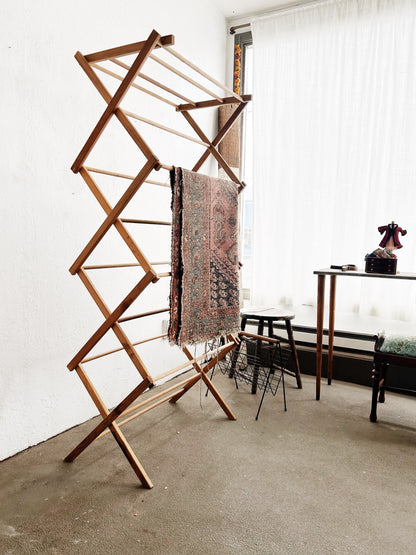 Large Vintage Wood Drying Rack