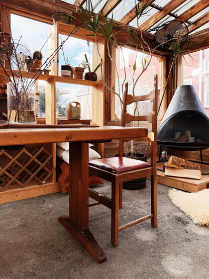 Vintage Wood Trestle Table