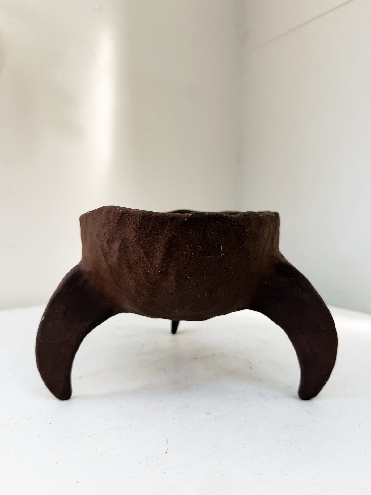 Handmade Red Clay Ikebana Vessel