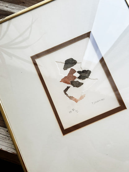 Original Vintage Patrick Jannin OMS Abstract French Litho Engraving