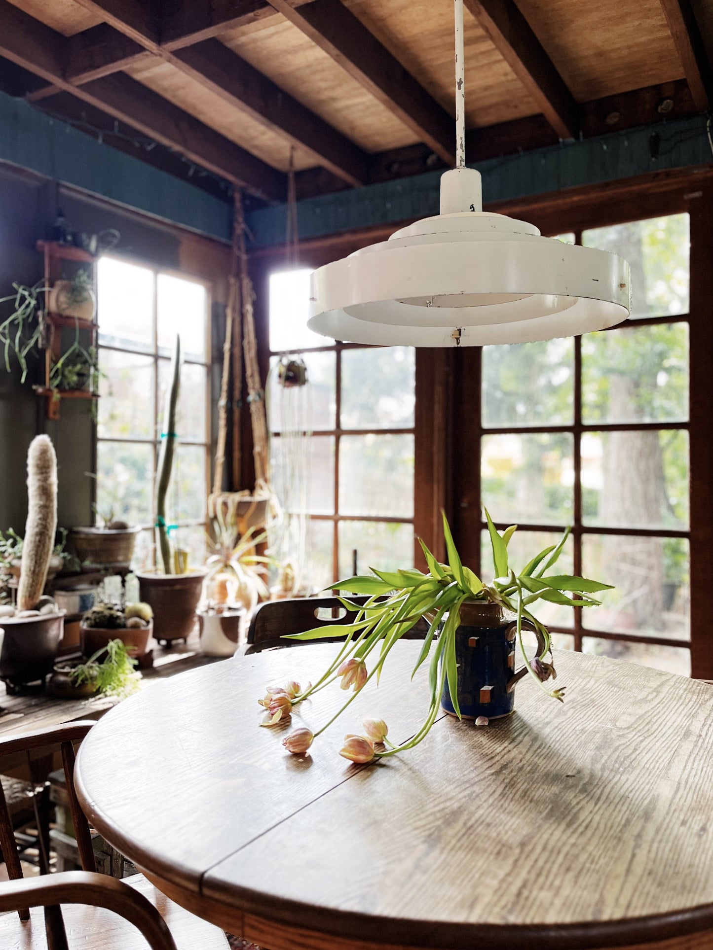 Vintage Kurt Versen Saturn Pendant Lamp