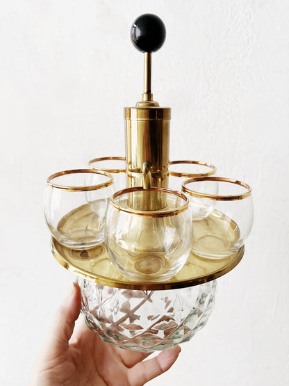 Mid Century Liqueur Decanter Set