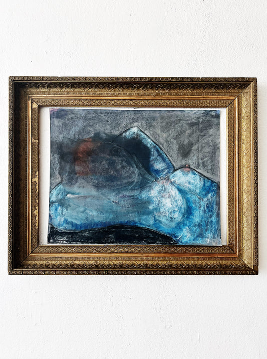 Mid Century Mixed Media Painting