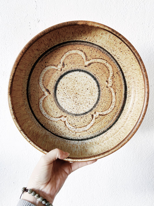 Vintage Studio Pottery Shallow Bowl