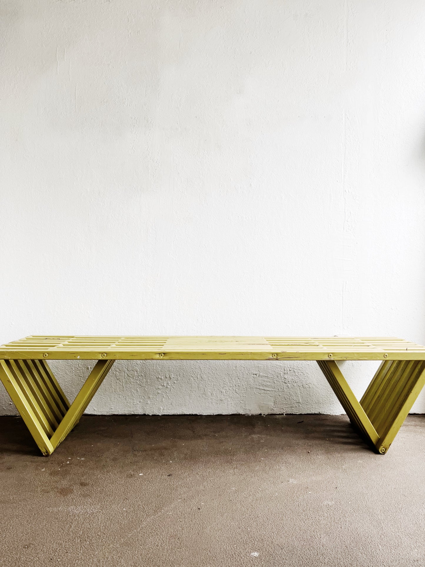 Large Vintage Slat Bench
