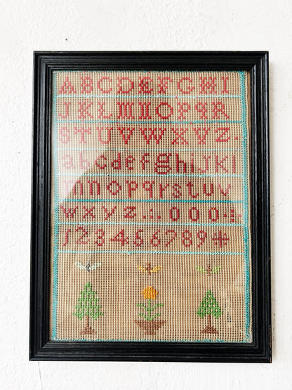 Antique Needlepoint Sampler