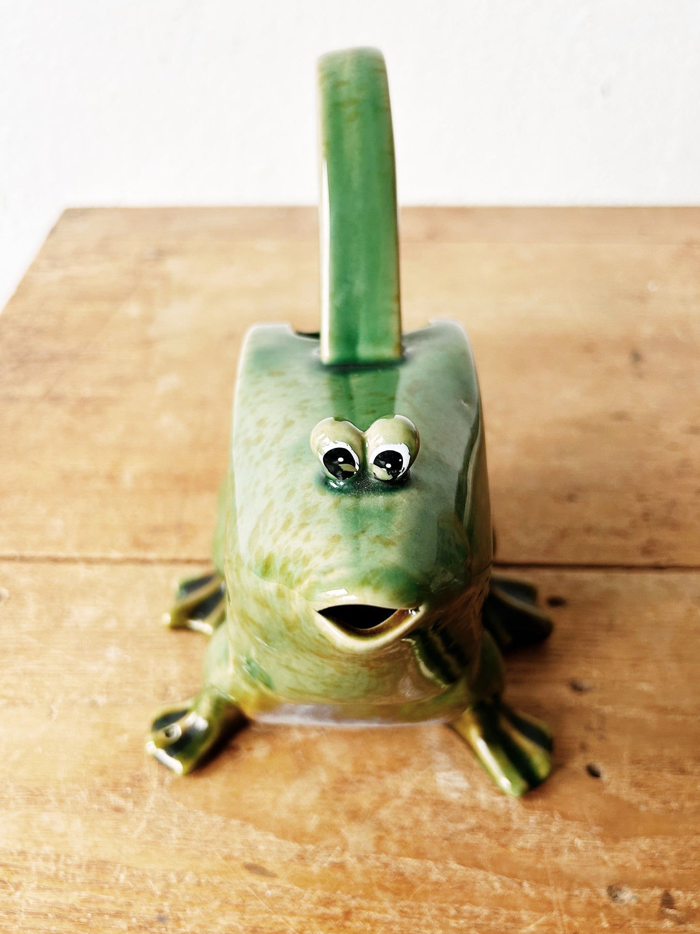 Vintage Ceramic Frog Watering Can