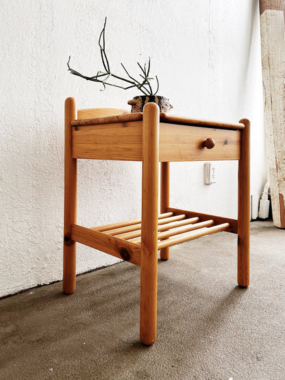 Vintage Wood Nightstand/ End Table
