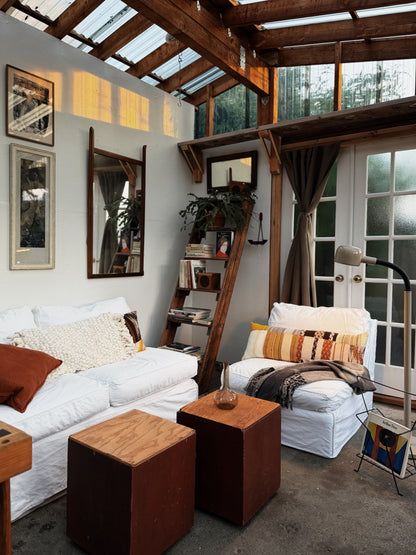 Cotton Slipcovered Sectional Couch