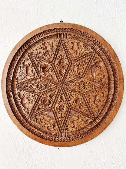 Vintage Carved Wood Mold XL