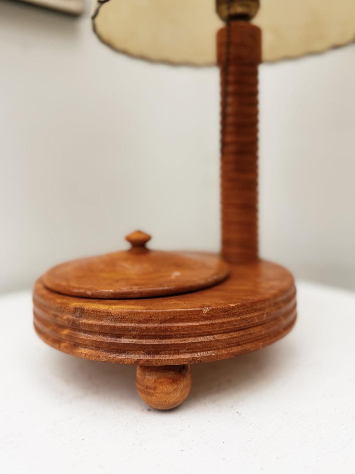 Folk Art Spindle Lamp