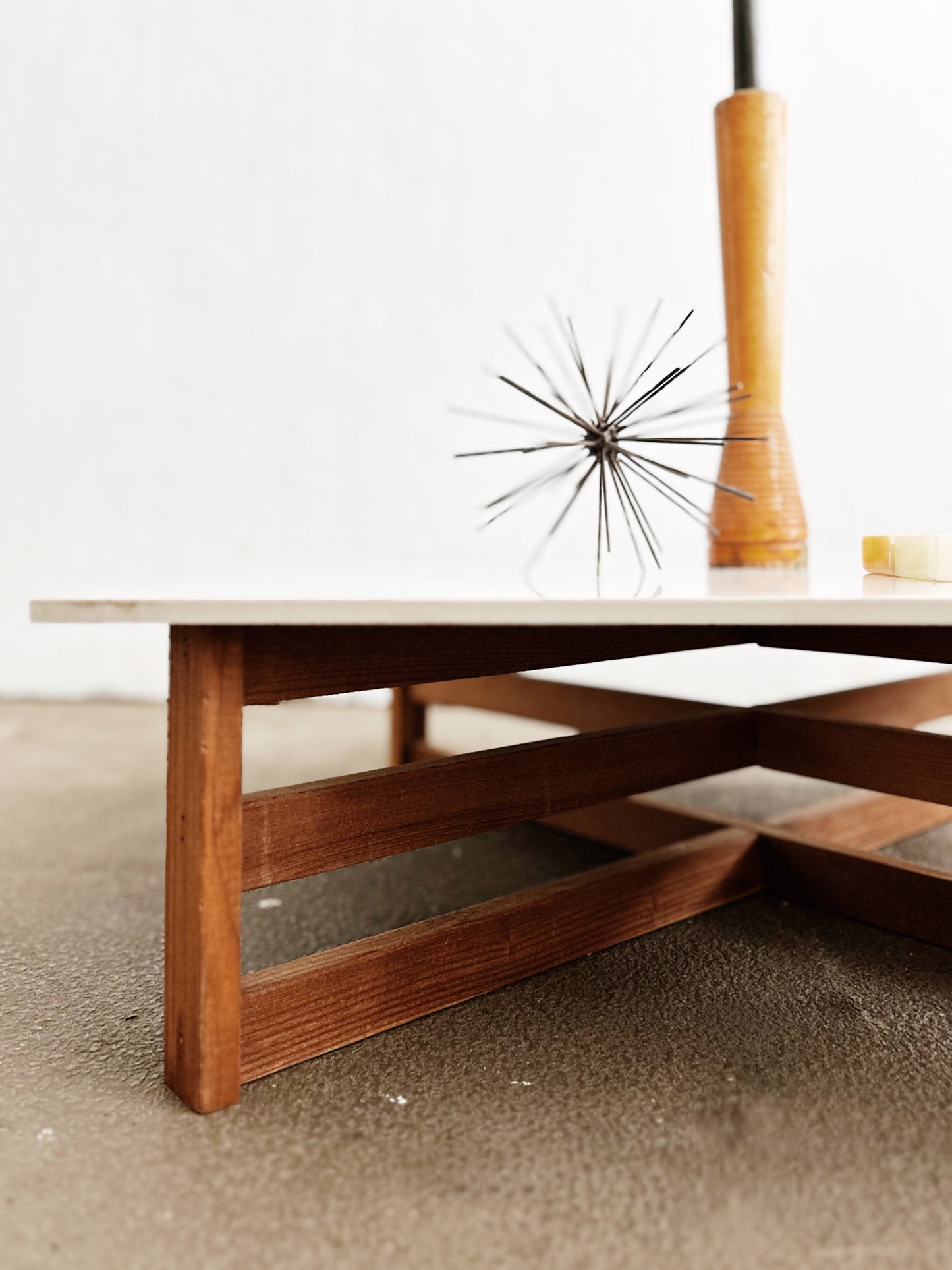 Low Marble and Wood Table