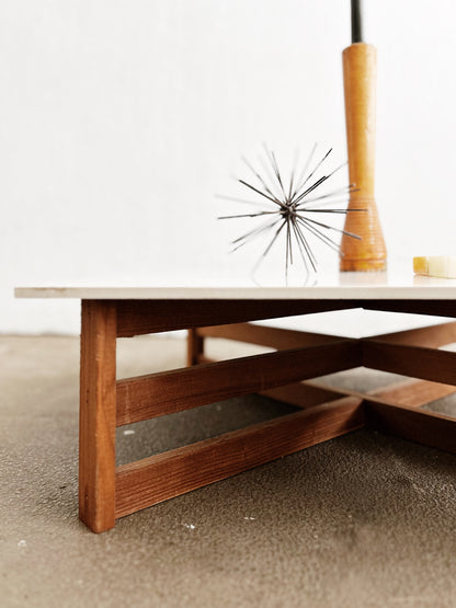 Low Marble and Wood Table