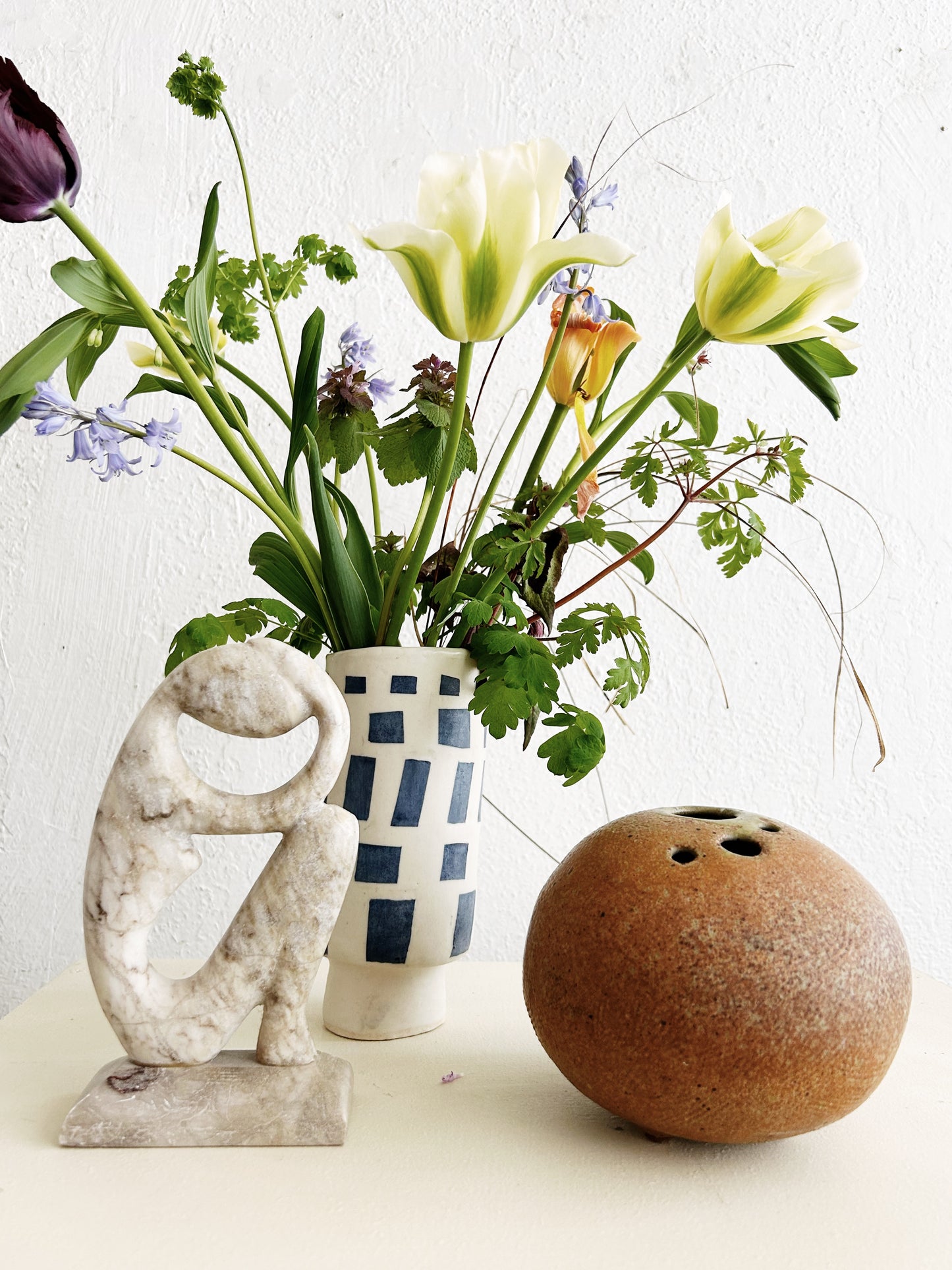 Vintage Modern Marble Sculpture