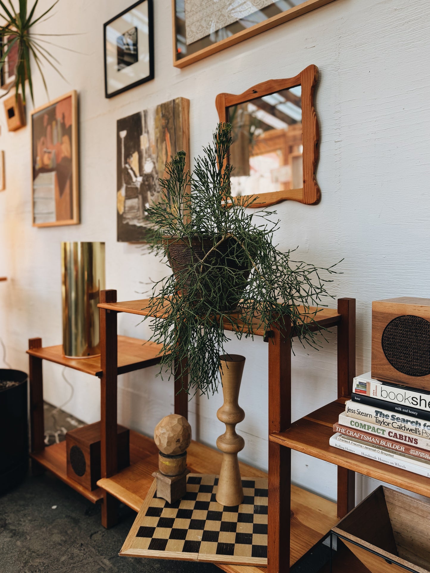 Handmade Low Wood Shelf