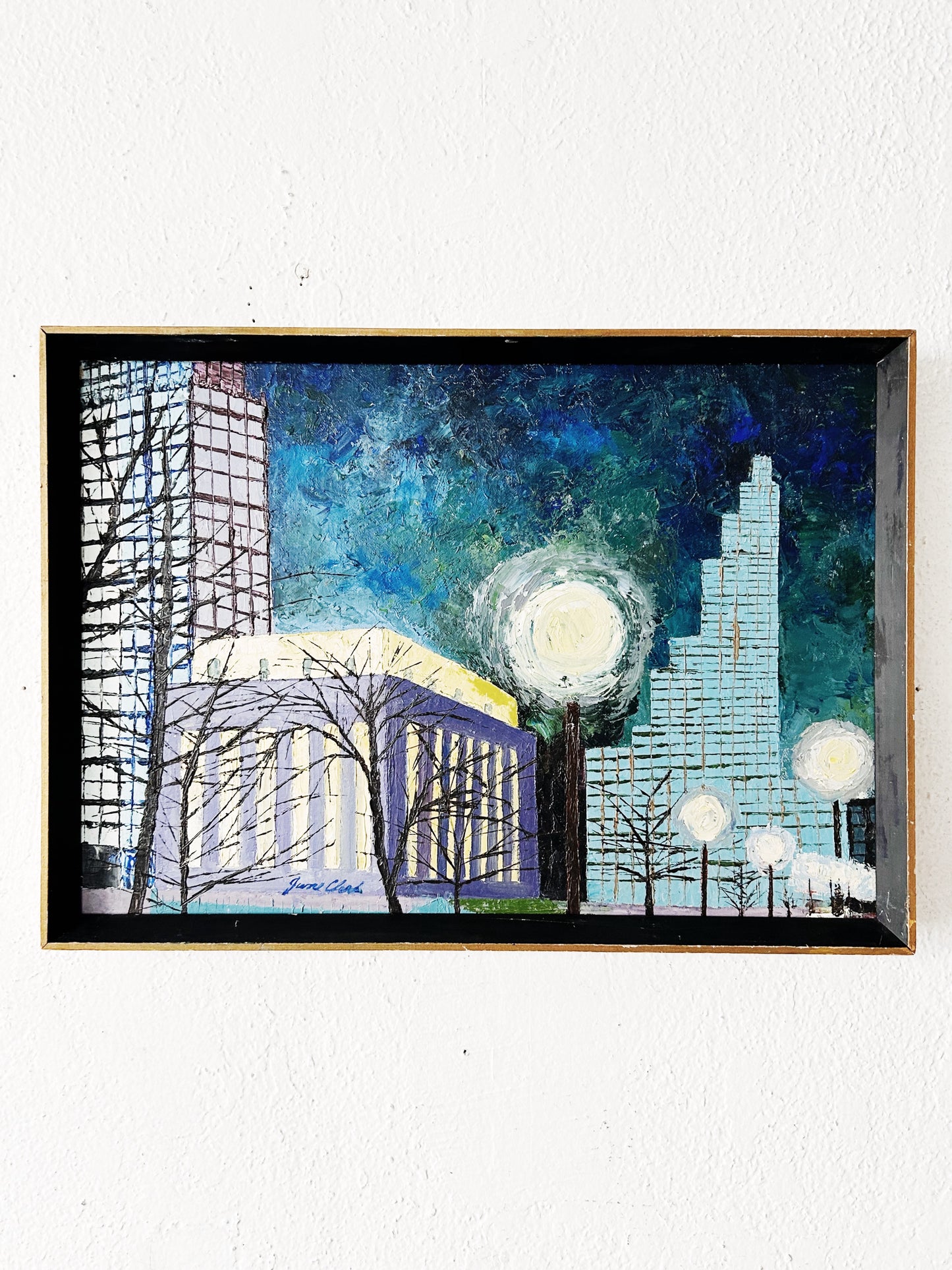 June Clark Original Mid Century Signed Painting