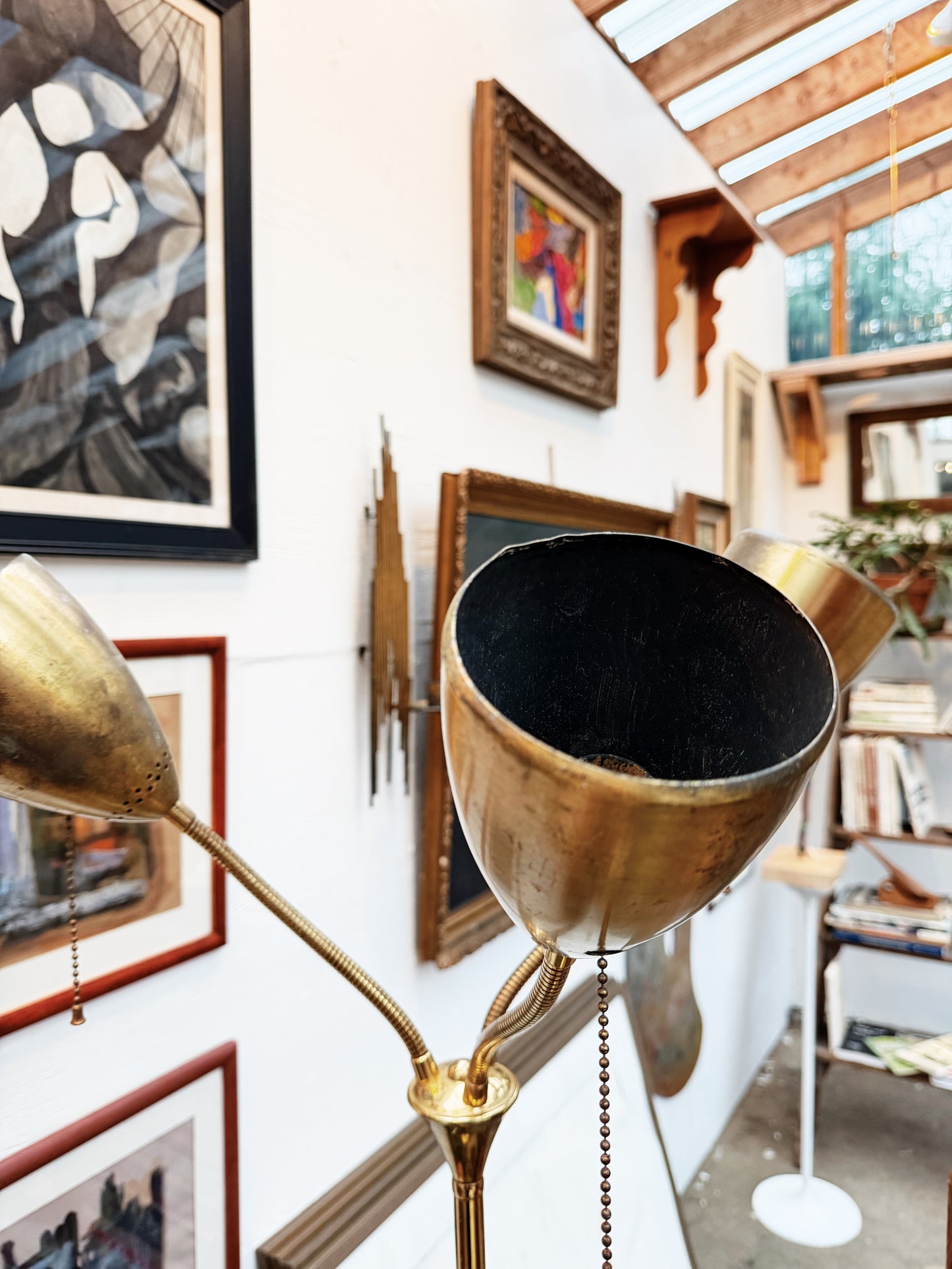 Mid Century Triple Flame Floor Lamp