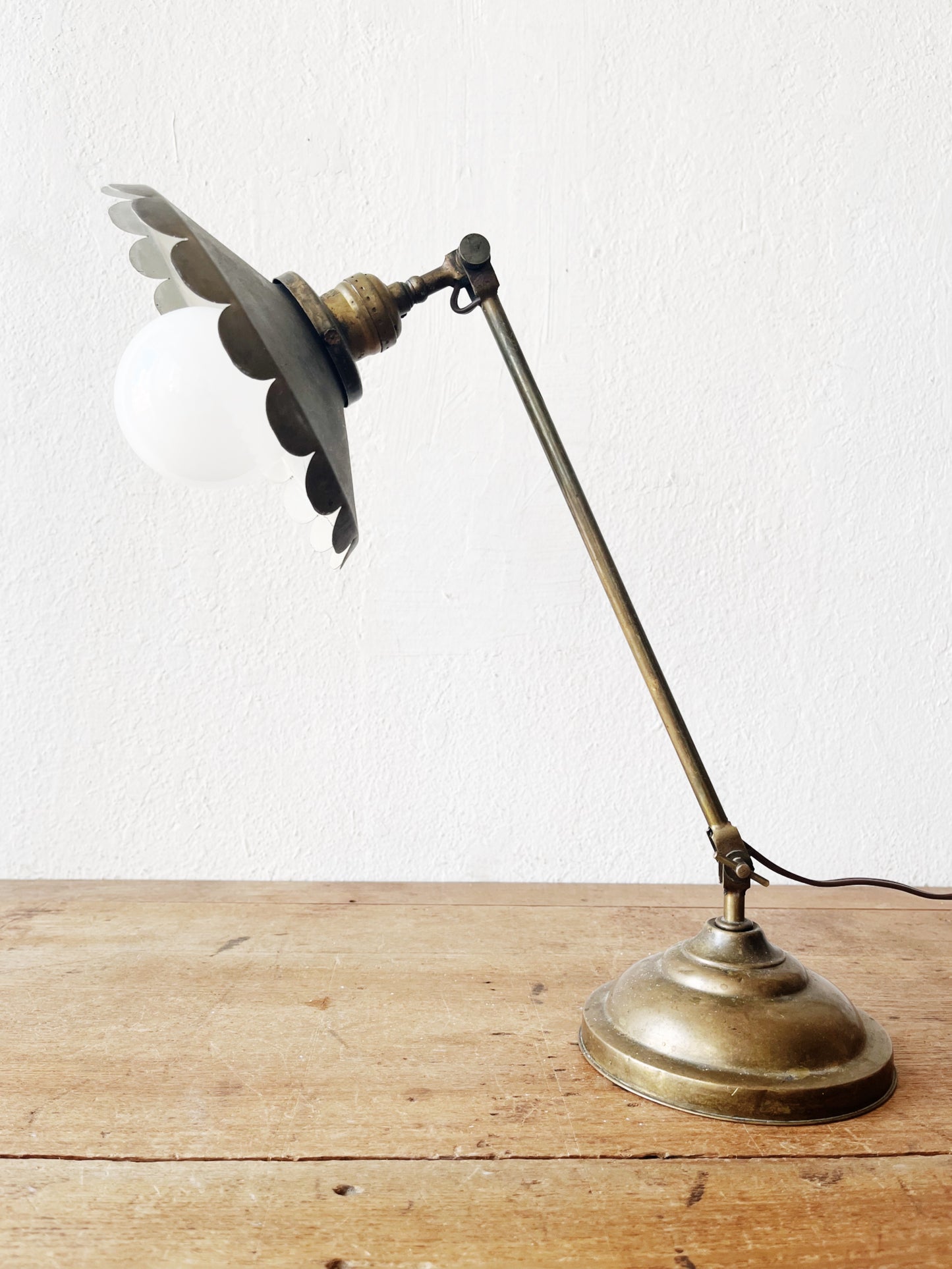 Antique Machine Age Brass Lamp