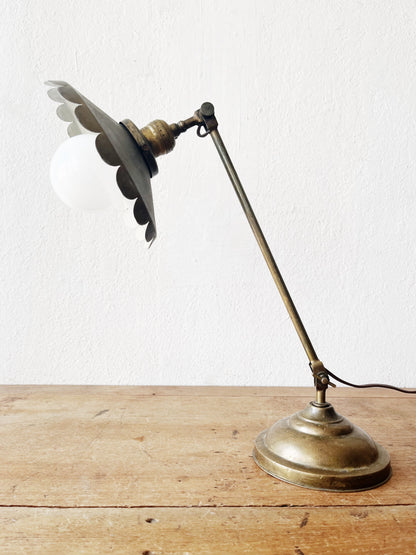 Antique Machine Age Brass Lamp