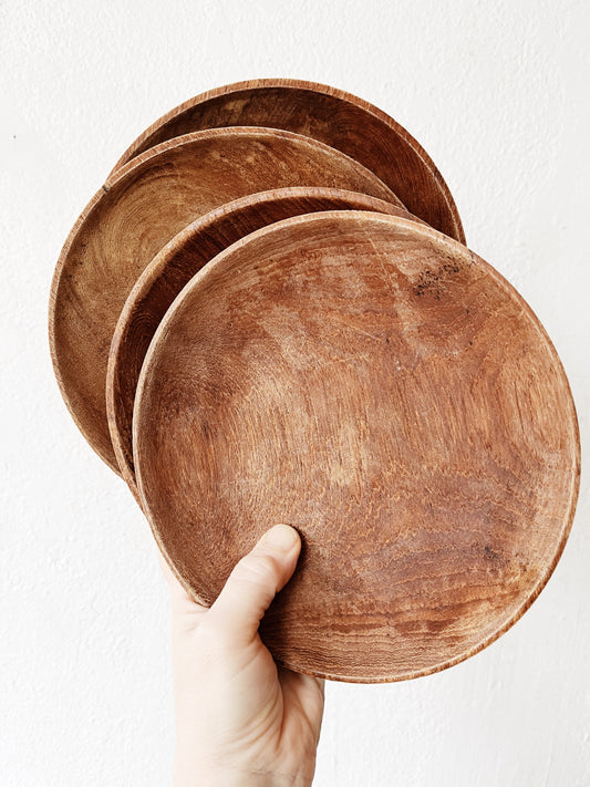 Vintage Wooden Bowl Set