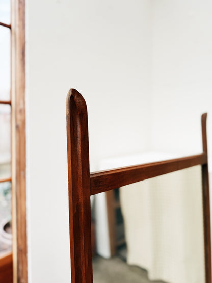 Large Vintage Mid Century Teak Mirror