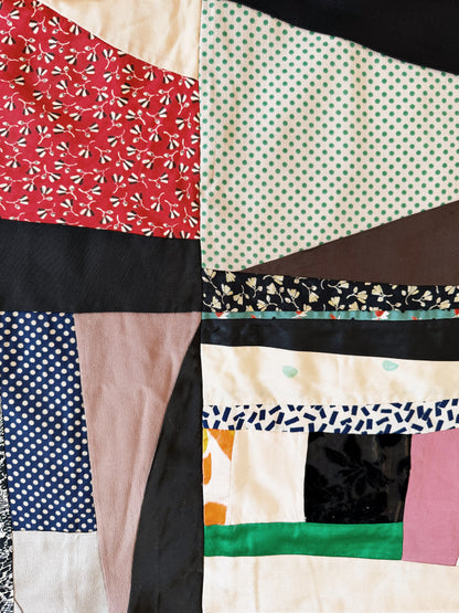 1920s Silk Quilt Topper