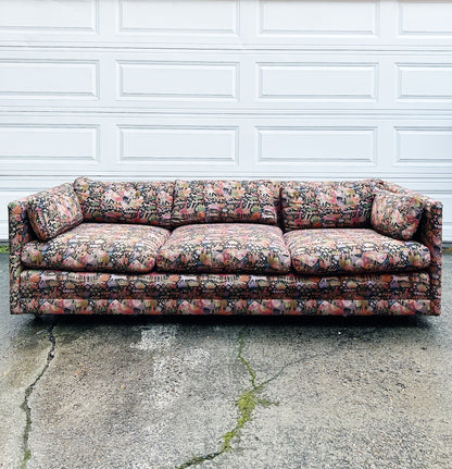 Vintage Custom Tapestry Couch on Wheels