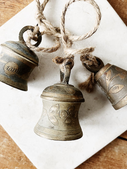 Antique Brass Temple Bells