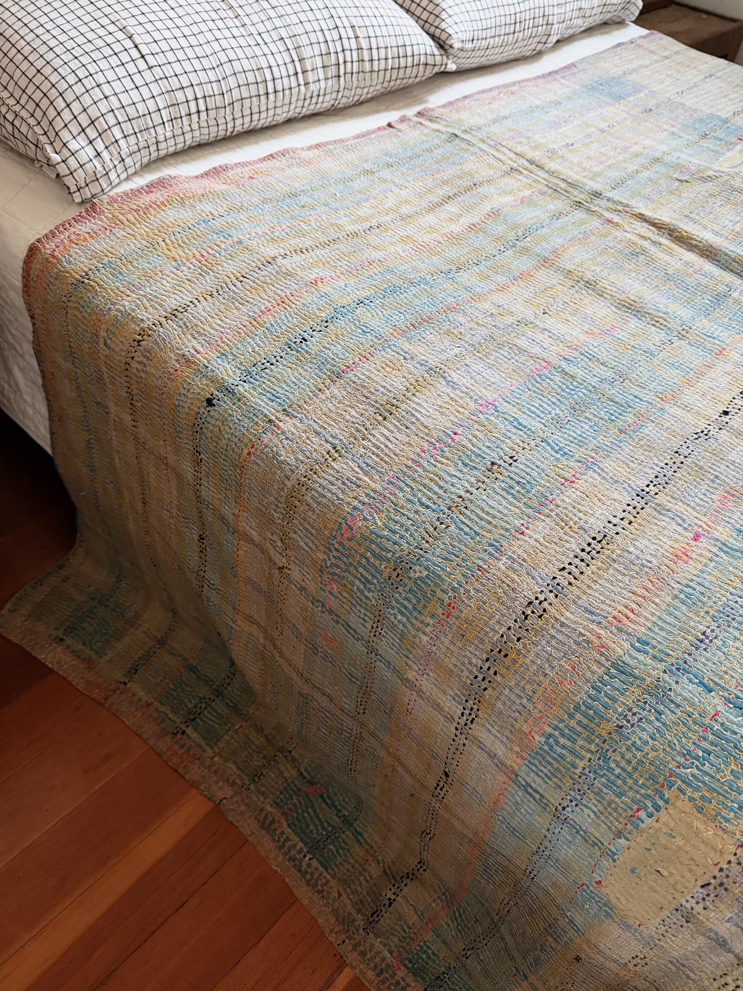 Vintage Patchwork Kantha Quilt