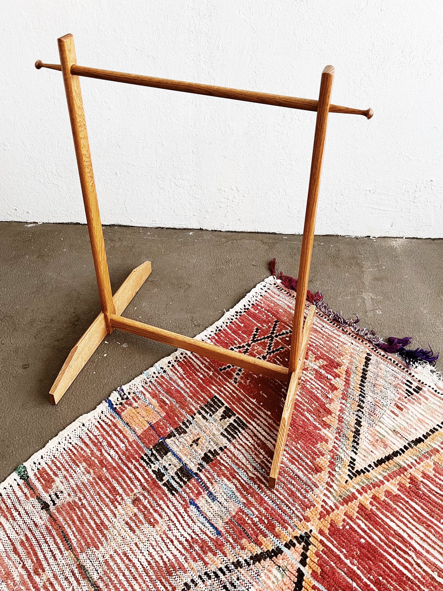 Vintage Wood Textile Rack