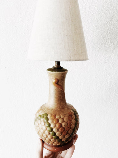 Petite Antique Ceramic Lamp with Shade