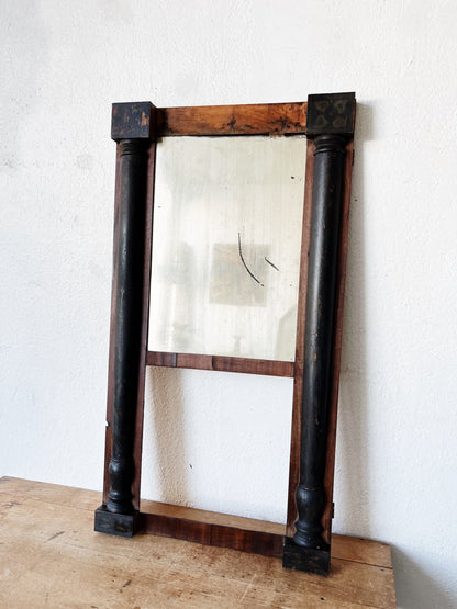 Antique Tole Painted Mirror