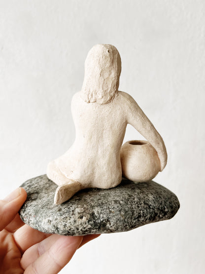 Figural Clay Sculpture