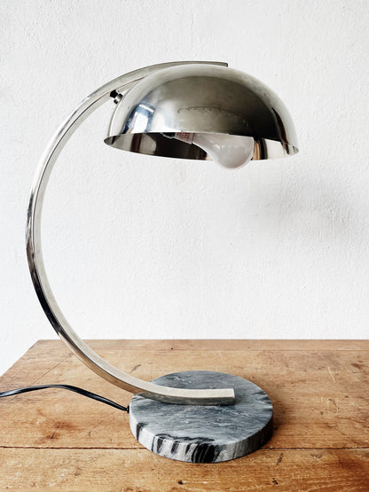 Italian Bauhaus Style Chrome Desk Lamp