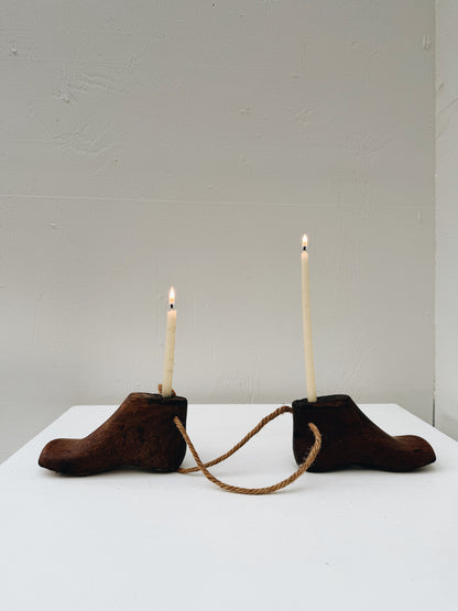 Primitive Shoemaker Candleholders