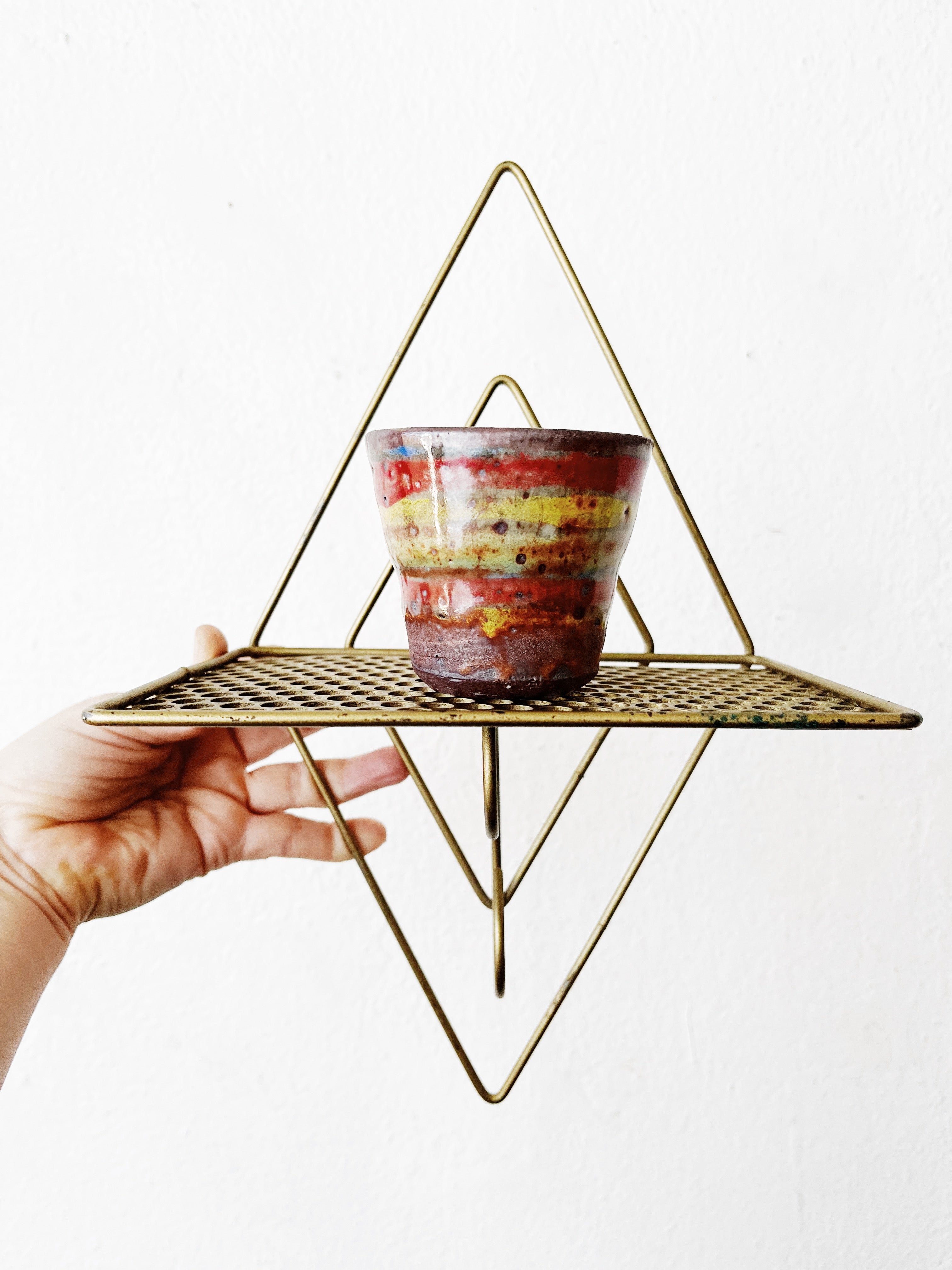 Maven Collective Mid Century Shelf and Ceramic