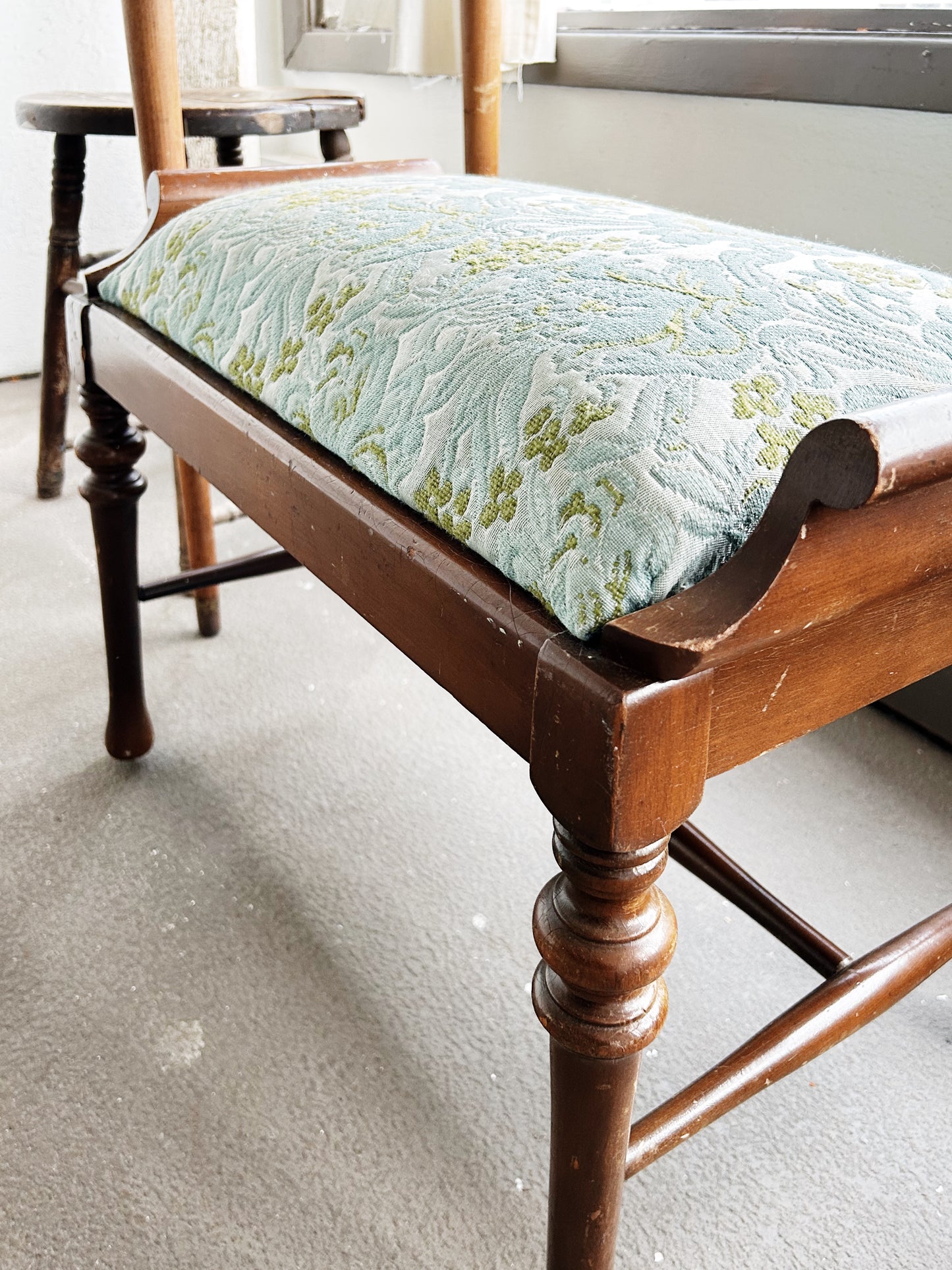 Antique Upholstered Bench