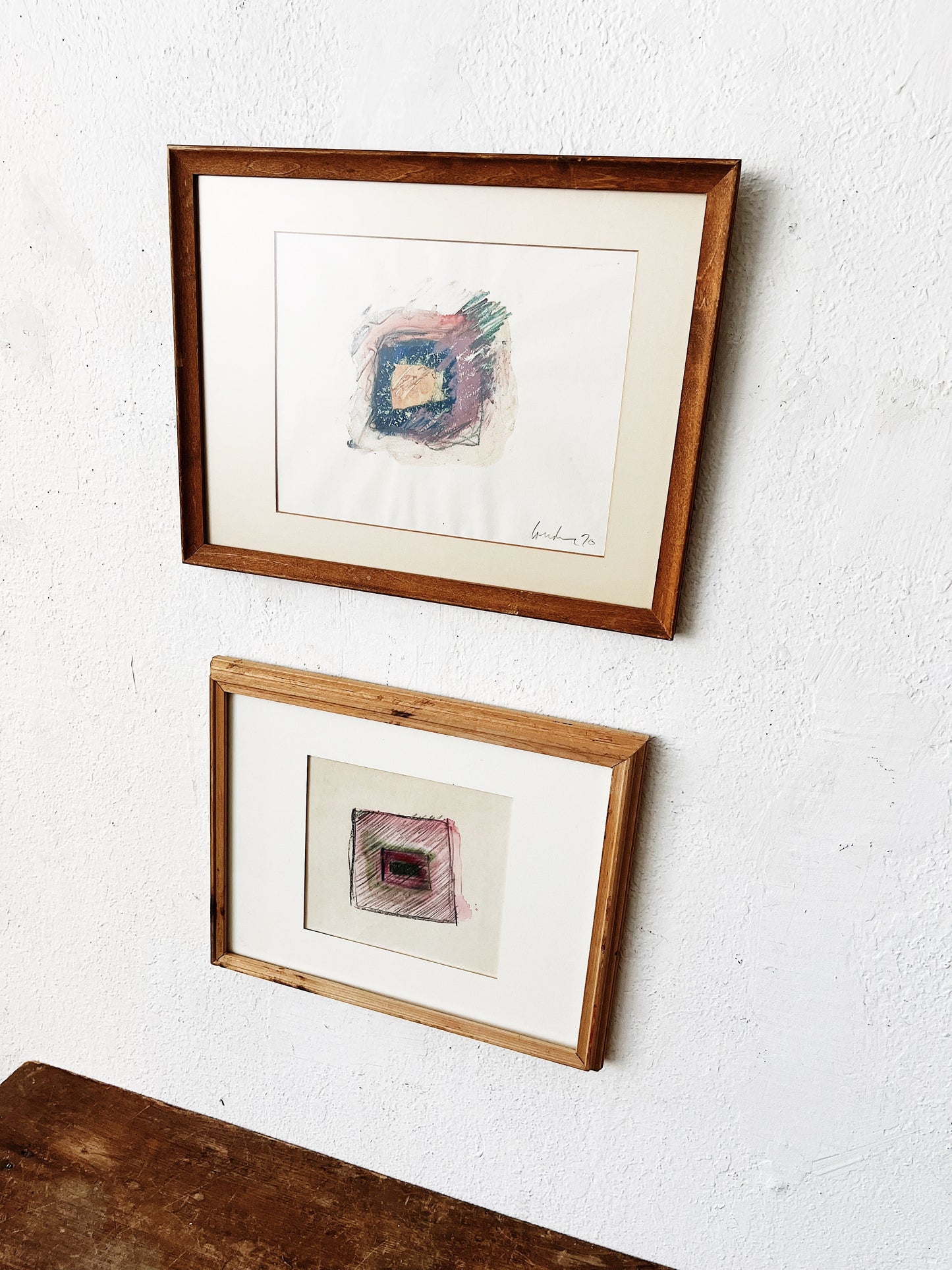 Vintage Lourdan Kimbrell Original Mixed Media Painting