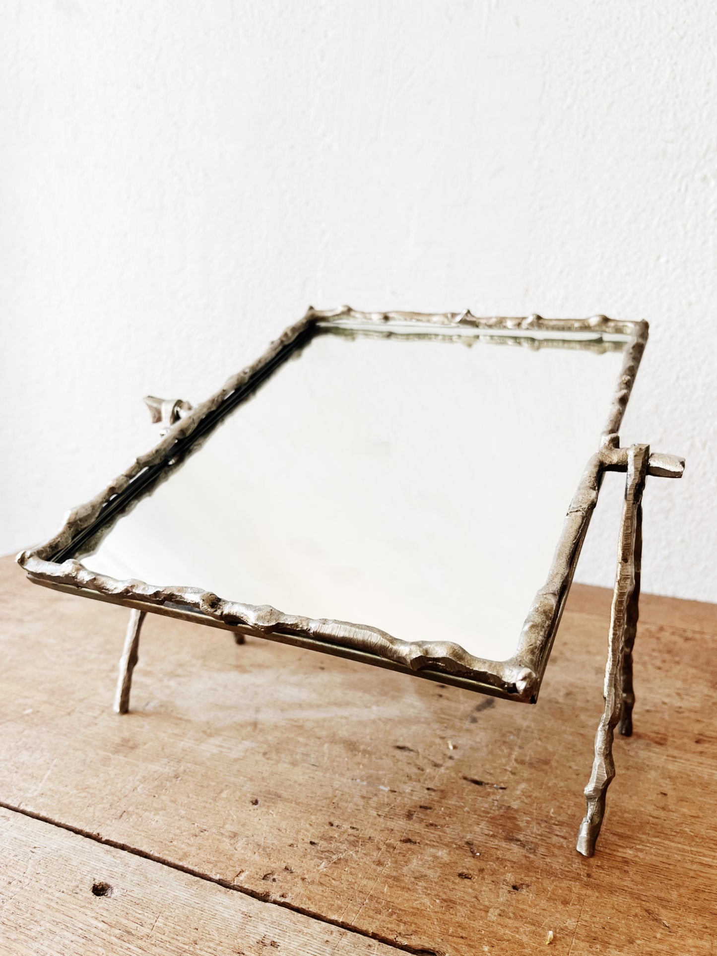 Vintage Silver Twig Mirror