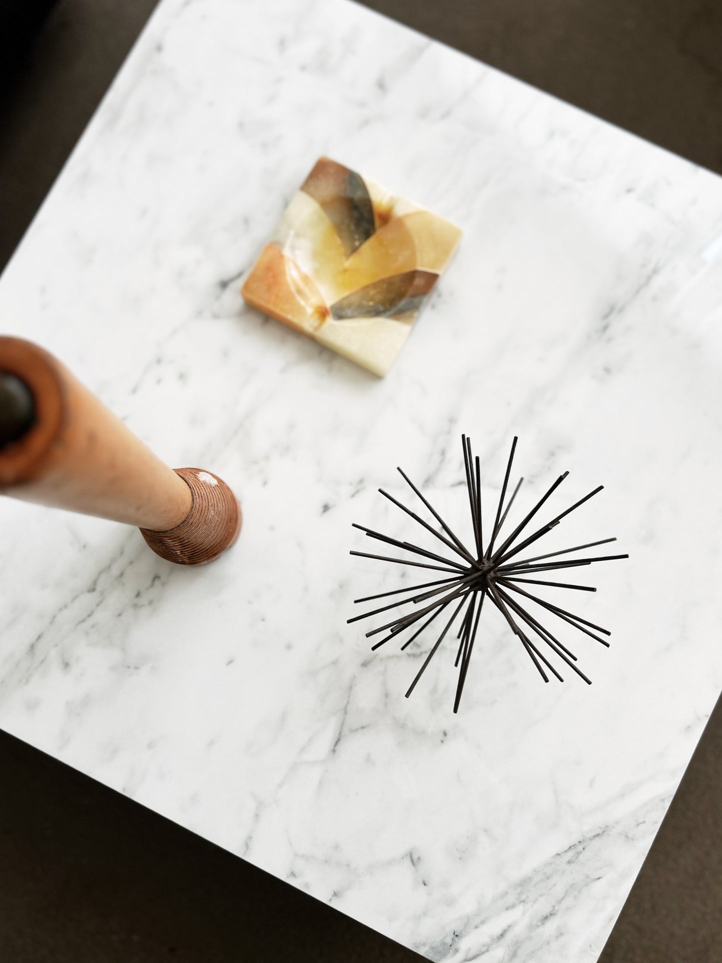 Low Marble and Wood Table