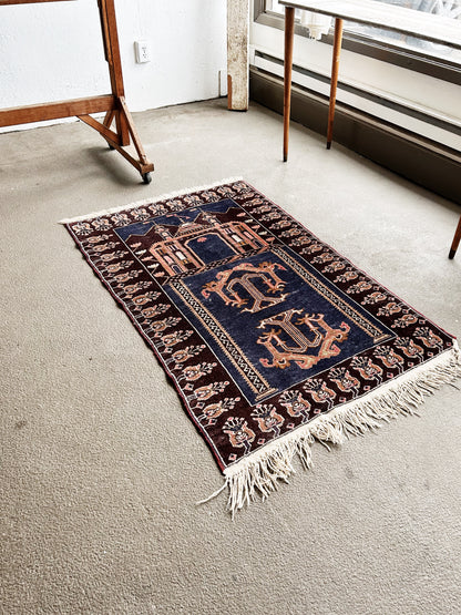Vintage Wool Prayer Rug