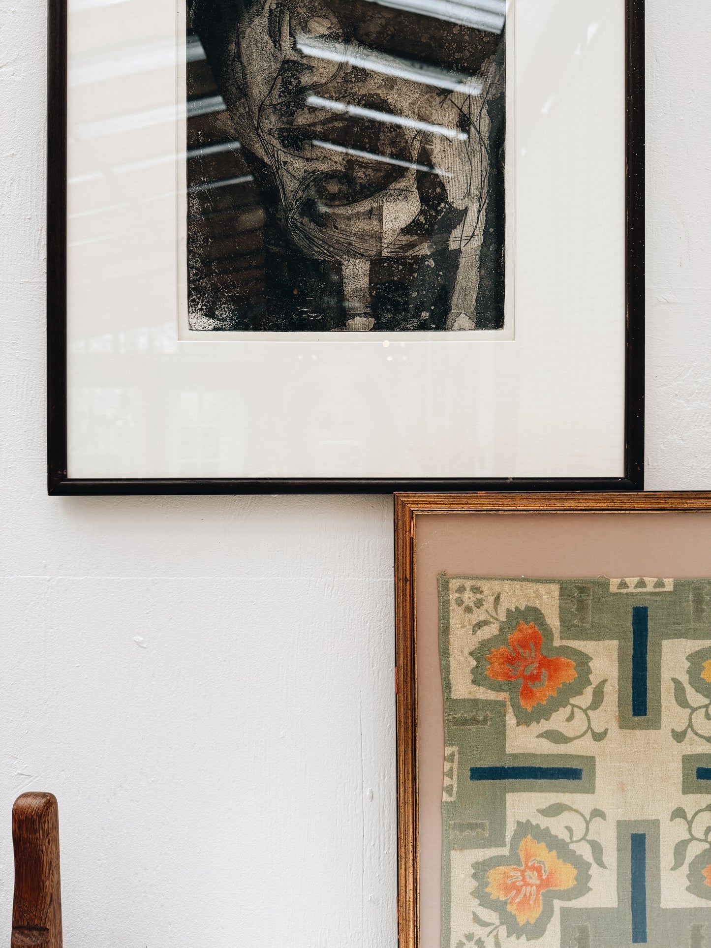 Vintage Modernist Bird Etching