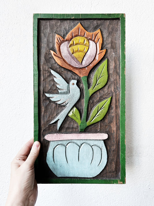 1970’s Carved Wood Art